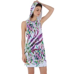 Flowers Racer Back Hoodie Dress