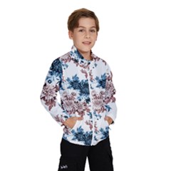 Blue And Rose Flowers Kids  Windbreaker by goljakoff