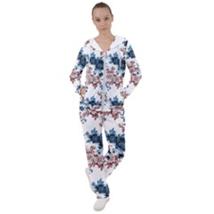 Blue And Rose Flowers Women s Tracksuit by goljakoff