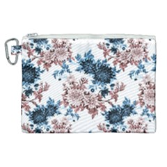 Blue And Rose Flowers Canvas Cosmetic Bag (xl) by goljakoff