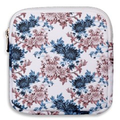 Blue And Rose Flowers Mini Square Pouch by goljakoff