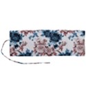 Blue and rose flowers Roll Up Canvas Pencil Holder (M) View1