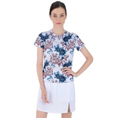 Blue And Rose Flowers Women s Sports Top by goljakoff