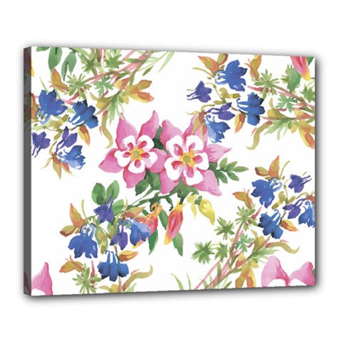 Garden Flowers Canvas 20  X 16  (stretched) by goljakoff