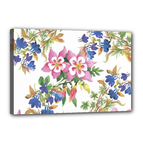 Garden Flowers Canvas 18  X 12  (stretched) by goljakoff