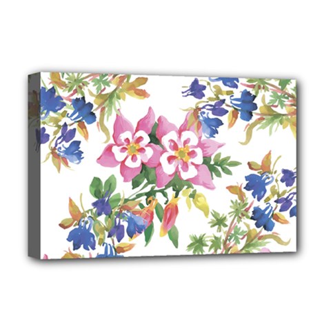 Garden Flowers Deluxe Canvas 18  X 12  (stretched) by goljakoff