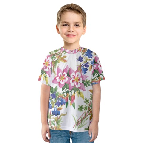 Garden Flowers Kids  Sport Mesh Tee by goljakoff