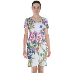 Garden Flowers Short Sleeve Nightdress by goljakoff