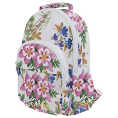 Garden Flowers Rounded Multi Pocket Backpack by goljakoff