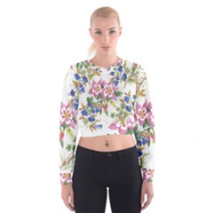 Garden Flowers Cropped Sweatshirt