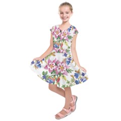 Garden Flowers Kids  Short Sleeve Dress by goljakoff