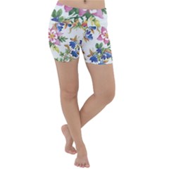 Garden Flowers Lightweight Velour Yoga Shorts by goljakoff