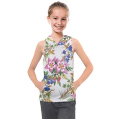 Garden Flowers Kids  Sleeveless Hoodie by goljakoff