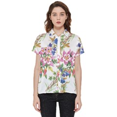 Garden Flowers Short Sleeve Pocket Shirt by goljakoff