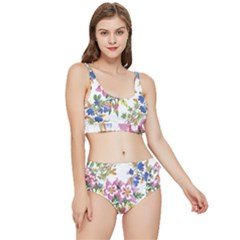 Garden Flowers Frilly Bikini Set by goljakoff