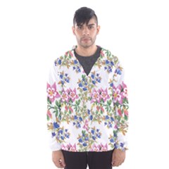 Garden Flowers Pattern Men s Hooded Windbreaker by goljakoff