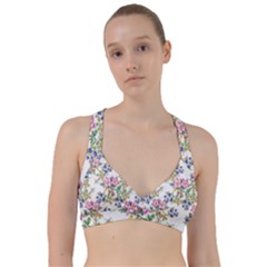 Garden Flowers Pattern Sweetheart Sports Bra by goljakoff