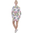 Garden flowers pattern Women s Long Sleeve Casual Dress View2