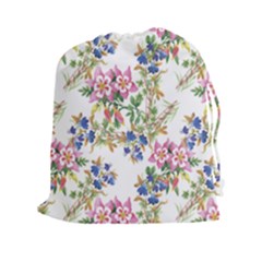 Garden Flowers Pattern Drawstring Pouch (2xl) by goljakoff