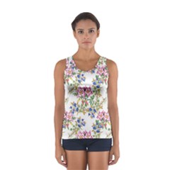 Garden Flowers Pattern Sport Tank Top  by goljakoff