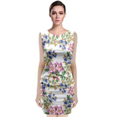 Garden Flowers Pattern Classic Sleeveless Midi Dress by goljakoff