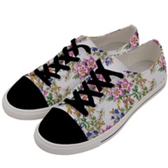 Garden Flowers Pattern Men s Low Top Canvas Sneakers by goljakoff