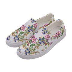 Garden Flowers Pattern Women s Canvas Slip Ons by goljakoff