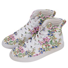 Garden Flowers Pattern Women s Hi-top Skate Sneakers by goljakoff