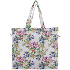 Garden Flowers Pattern Canvas Travel Bag by goljakoff