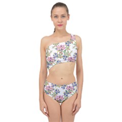 Garden Flowers Pattern Spliced Up Two Piece Swimsuit by goljakoff