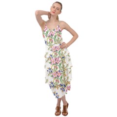 Garden Flowers Pattern Layered Bottom Dress by goljakoff