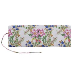 Garden Flowers Pattern Roll Up Canvas Pencil Holder (m) by goljakoff