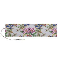 Garden Flowers Pattern Roll Up Canvas Pencil Holder (l) by goljakoff