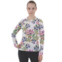 Garden flowers pattern Women s Pique Long Sleeve Tee View1