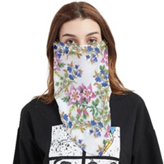 Garden Flowers Pattern Face Covering Bandana (triangle)