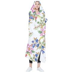 Garden Flowers Pattern Wearable Blanket by goljakoff