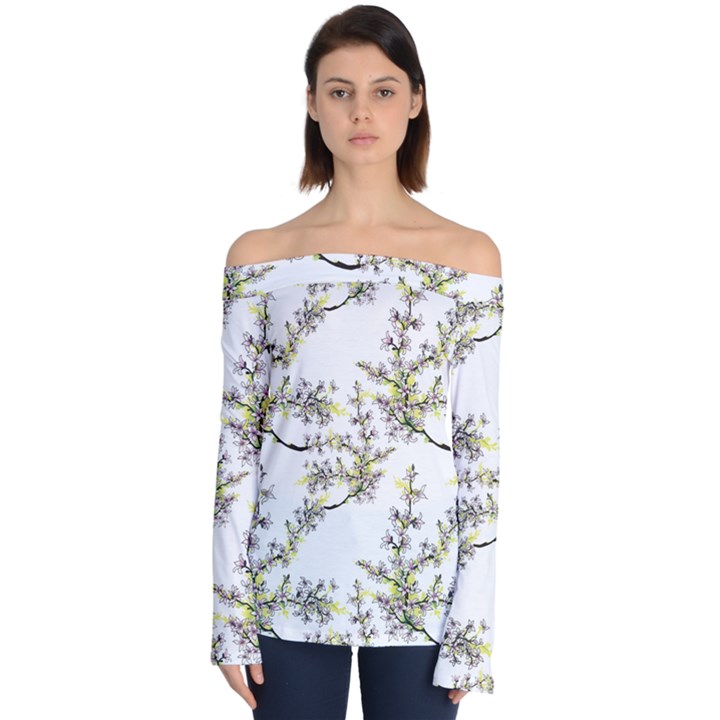 Spring Off Shoulder Long Sleeve Top