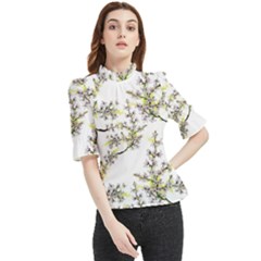 Spring Frill Neck Blouse