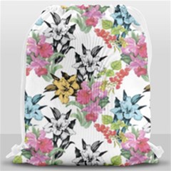 Summer Flowers Drawstring Bag (large) by goljakoff