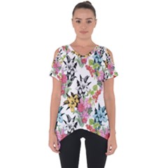 Summer Flowers Cut Out Side Drop Tee by goljakoff