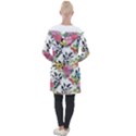 Summer flowers Longline Hooded Cardigan View2