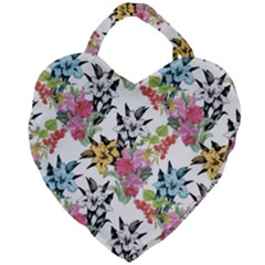 Summer Flowers Giant Heart Shaped Tote by goljakoff