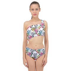 Summer Flowers Spliced Up Two Piece Swimsuit by goljakoff