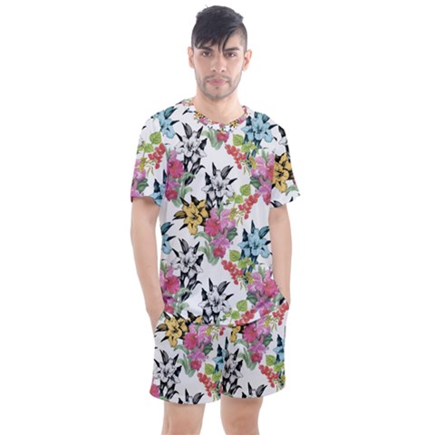 Summer Flowers Men s Mesh Tee And Shorts Set by goljakoff