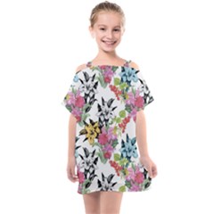 Summer Flowers Kids  One Piece Chiffon Dress by goljakoff