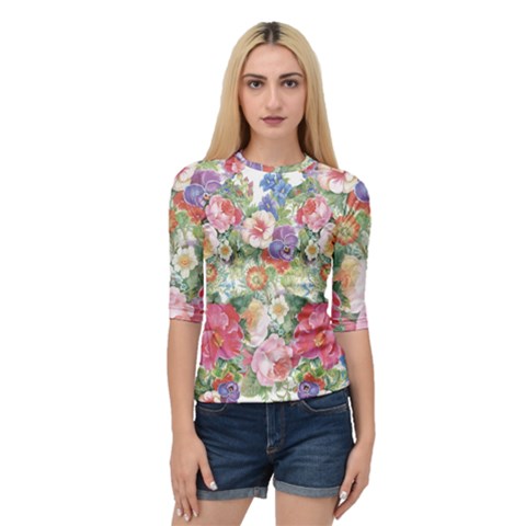 Beautiful Flowers Quarter Sleeve Raglan Tee by goljakoff