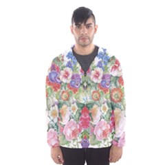 Beautiful Flowers Men s Hooded Windbreaker by goljakoff