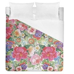 Beautiful Flowers Duvet Cover (queen Size) by goljakoff