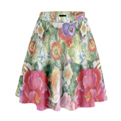 Beautiful Flowers High Waist Skirt by goljakoff