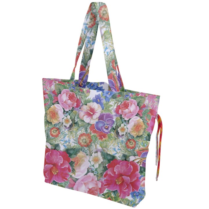 Beautiful flowers Drawstring Tote Bag